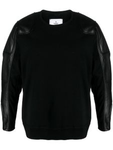 Junya Watanabe MAN sweat en coton à empiècements - Noir