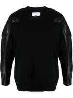 Junya Watanabe MAN sweat en coton à empiècements - Noir