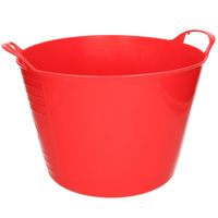 Flexibele emmer - rood - 15 liter - kunststof - 35 x 29 cm