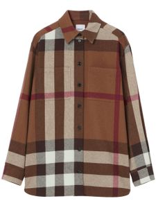 Burberry chemise en flanelle à carreaux - Marron