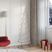 Metalen kerstboom met standaard Zwart 180 cm Staal Metalen kerstboom met standaard Zwart 180 cm Staal