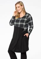 Yoek Asymmetrische tuniek TARA | Zwart | Maat 54/56