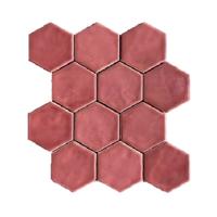 Terre d&apos;Azur Hexagonale Mosaic Royal Fuchsia 28x30 cm