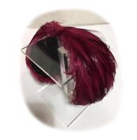 Vintage Fascinator Feathers Bordeaux | 15% korting - thumbnail