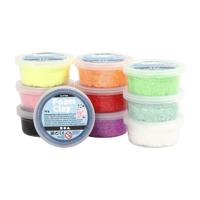 Creativ Company Foam klei - glitter kleuren, 10x35gr.