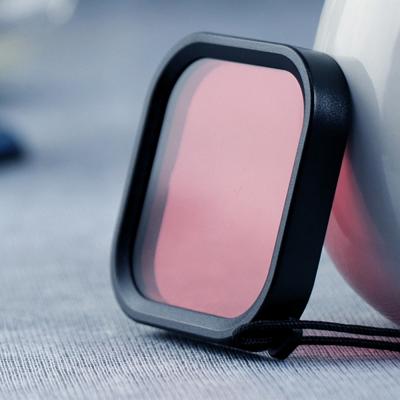 Vierkante behuizing duiken kleur lens filter voor GoPro HERO8 (roze)