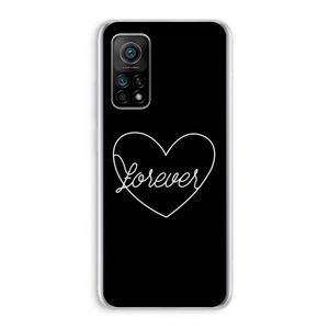Forever heart black: Xiaomi Mi 10T 5G Transparant Hoesje