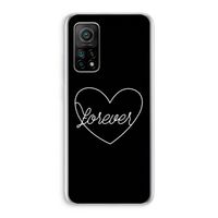 Forever heart black: Xiaomi Mi 10T 5G Transparant Hoesje