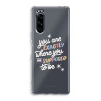 Right Place: Sony Xperia 5 Transparant Hoesje