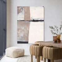 Urban Cotton Wandkleed 'Abstract 5' 110 x 145cm in Frame - black