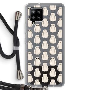 Uilen: Samsung Galaxy A42 5G Transparant Hoesje met koord