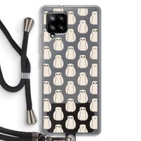 Uilen: Samsung Galaxy A42 5G Transparant Hoesje met koord