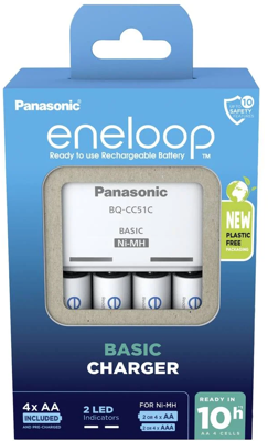 Panasonic Lader BQ-CC51 + 4x AA Eneloop 2000mAh