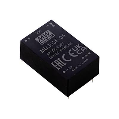 MW Mean Well MDS03G-05 DC/DC-converter, print 600 mA 3 W Aantal uitgangen: 1 x Inhoud 1 stuk(s)