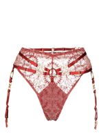 Bordelle string Cymatic à taille haute - Rouge - thumbnail