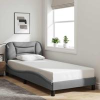 Bedframe zonder matras "Hvar" 80x200 cm stof lichtgrijs