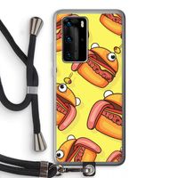 Hamburger: Huawei P40 Pro Transparant Hoesje met koord