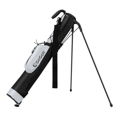 Golf-standtas met 2 Vakken & Regenhoes Golf tas Licht met Schouderriem Grijs