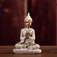 Gouden Boeddha van Zandsteen - Home & Living - Spiritueelboek.nl - thumbnail