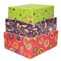 Setje van 6x rollen Sinterklaas inpakpapier/cadeaupapier 2,5 x 0,7 meter 3 soorten prints - Cadeaupapier - thumbnail
