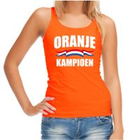 Tanktop oranje kampioen Holland / Nederland supporter EK/ WK oranje voor dames - thumbnail