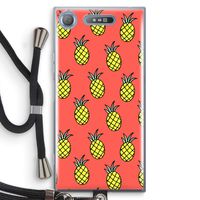 Ananas: Sony Xperia XZ1 Transparant Hoesje met koord