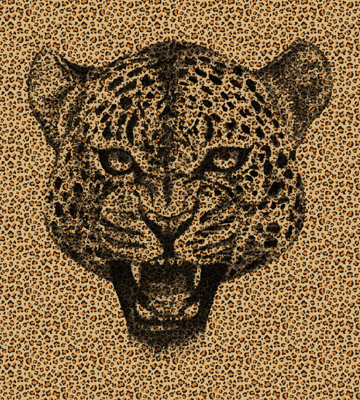 Luipaard patroon Vinyl tapijt met dierenprint