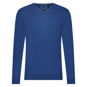 Scotland Blue V-pullover blauw