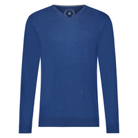 Scotland Blue V-pullover blauw