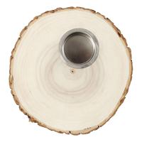 Creativ Company Houten schijf waxinelicht houder 14-16cm