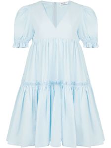 Nina Ricci robe en popeline à volants superposés - Bleu