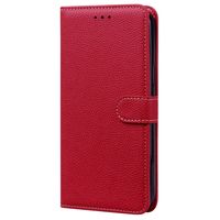 iPhone 14 Pro hoesje - Bookcase - Koord - Pasjeshouder - Portemonnee - Camerabescherming - Kunstleer - Rood
