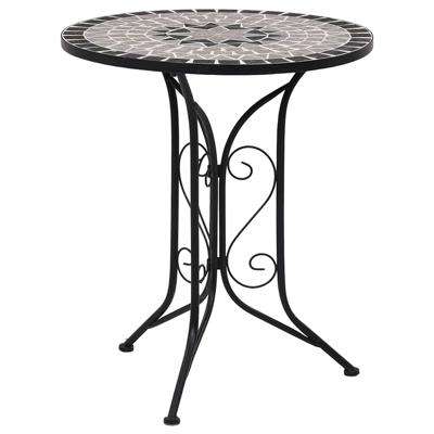 Bistrotafel mozaek 60 cm keramiek grijs