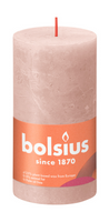 Bolsius Rustiek Stompkaars Misty Pink 130/68