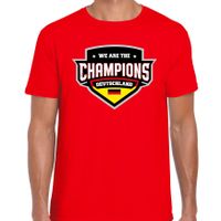 We are the champions Deutschland / Duitsland supporter t-shirt rood voor heren
