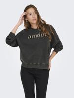 Only Onllinda Life L/s O-neck Print Cs Swt Sweater Black Amour (leo)