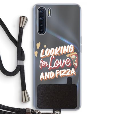 Pizza is the answer: Oppo A91 Transparant Hoesje met koord
