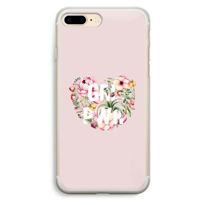 GRL PWR Flower: iPhone 7 Plus Transparant Hoesje