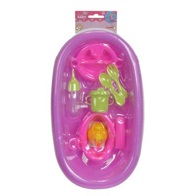 New Born Baby poppenbadje met accessoires