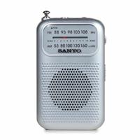 Transitorradio Sanyo AM/FM Zilverkleurig