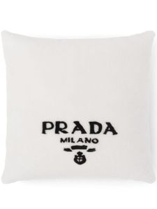 Prada coussin à logo brodé - Blanc