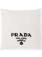 Prada coussin à logo brodé - Blanc