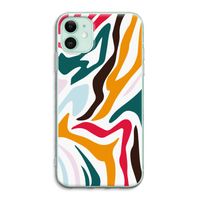Colored Zebra: iPhone 11 Transparant Hoesje