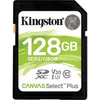 Kingston Canvas Select Plus SDXC 128 GB geheugenkaart SDS2/128GB, Class 10 UHS-I U3