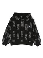 Dkny Kids hoodie en coton à logo imprimé - Noir