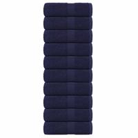 VidaXL Washandjes frogn 10 st 30x30 cm 360 g/m² marineblauw