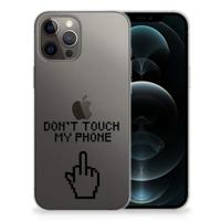 iPhone 12 Pro Max Silicone-hoesje Finger Don&apos;t Touch My Phone