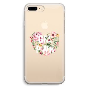 GRL PWR Flower: iPhone 7 Plus Transparant Hoesje