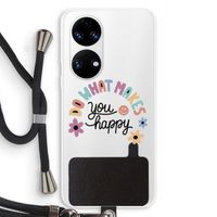 Happy days: Huawei P50 Transparant Hoesje met koord