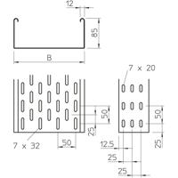 OBO Bettermann 6057209 Kabelgoot (l x b x h) 3 m x 200.00 mm x 85.00 mm 3 m